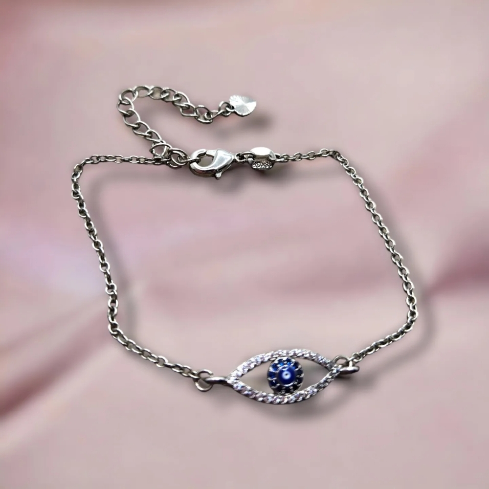 Zirconia 925 silver plated bracelet